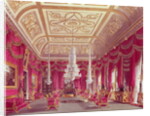 The Crimson Drawing Room, Carlton House from Pyne's 'Royal Residences', 1818 by William Henry Pyne