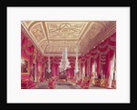 The Crimson Drawing Room, Carlton House from Pyne's 'Royal Residences', 1818 by William Henry Pyne