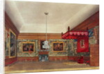 The Throne Room, Hampton Court from Pyne's 'Royal Residences', 1818 by William Henry Pyne