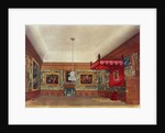 The Throne Room, Hampton Court from Pyne's 'Royal Residences', 1818 by William Henry Pyne