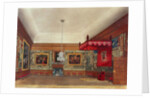 The Throne Room, Hampton Court from Pyne's 'Royal Residences', 1818 by William Henry Pyne