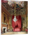 Queen Mary's State Bed Chamber, Hampton Court from Pyne's 'Royal Residences', 1818 by William Henry Pyne