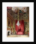 Queen Mary's State Bed Chamber, Hampton Court from Pyne's 'Royal Residences', 1818 by William Henry Pyne