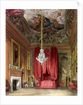Queen Mary's State Bed Chamber, Hampton Court from Pyne's 'Royal Residences', 1818 by William Henry Pyne