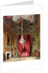 Queen Mary's State Bed Chamber, Hampton Court from Pyne's 'Royal Residences', 1818 by William Henry Pyne