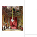 Queen Mary's State Bed Chamber, Hampton Court from Pyne's 'Royal Residences', 1818 by William Henry Pyne