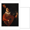 Young Man with a Lute by Bartolomeo Manfredi