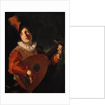 Young Man with a Lute by Bartolomeo Manfredi