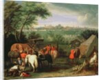 The Army of Louis XIV before Tournai by Adam Frans van der Meulen