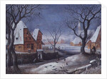 Winter Landscape with Fowlers by Adriaen van Stalbemt