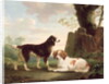 Two spaniels in a landscape by Charles Towne
