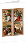 The Annunciation, the Birth of Christ, the Adoration of the Magi and the Presentation in the Temple from the Szepeshely Altarpiece, 1480-90 by Hungarian School