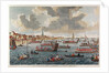View of Gravesend with troops crossing the Thames to Tilbury Fort by English School