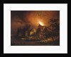 Villagers Struggling to put out a Cottage Fire by Adriaen Lievensz van der Poel