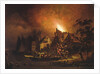Villagers Struggling to put out a Cottage Fire by Adriaen Lievensz van der Poel