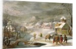 A Winter Landscape with Travellers on a Path by Denys van Alsloot