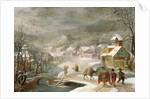 A Winter Landscape with Travellers on a Path by Denys van Alsloot