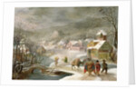 A Winter Landscape with Travellers on a Path by Denys van Alsloot
