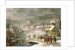 A Winter Landscape with Travellers on a Path by Denys van Alsloot