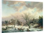Winter Scene by Johannes Petrus van Velzen