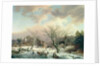 Winter Scene by Johannes Petrus van Velzen