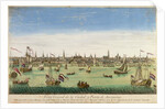 A General View of the Port and Town of Amsterdam, engraving by D.G. Hucquier, 16th century by Dutch School