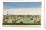 A General View of the Port and Town of Amsterdam, engraving by D.G. Hucquier, 16th century by Dutch School