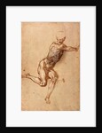 A seated male nude twisting around, c.1505 by Michelangelo Buonarroti