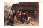 The Market Place of Ploudalmezeau, Brittany, 1877 by Leon Augustin Lhermitte