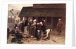 The Market Place of Ploudalmezeau, Brittany, 1877 by Leon Augustin Lhermitte