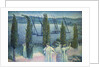 Coastal View with Cypress Trees, 1896 by Henri-Edmond Cross