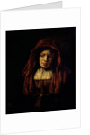 Portrait of an Old Woman by Rembrandt Harmensz. van Rijn