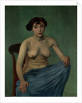 Nude in Blue Fabric, 1912 by Felix Edouard Vallotton
