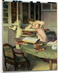 Elegant Women in a Library by Edouard Gelhay