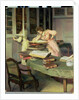 Elegant Women in a Library by Edouard Gelhay