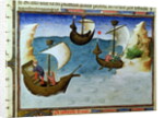 Navigators using an astrolabe in the Indian Ocean, c.1410-12 by Boucicaut Master