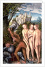 The God Mercury Waking Paris to Judge the Contest of the Golden Apple by Lucas The Elder (studio of) Cranach