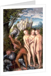 The God Mercury Waking Paris to Judge the Contest of the Golden Apple by Lucas The Elder (studio of) Cranach
