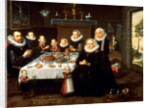 A Portrait of a Family saying Grace Before a Meal, 1602 by Gortzius Geldorp