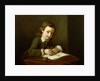 Boy Drawing at a Table by Philippe Mercier