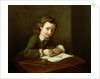 Boy Drawing at a Table by Philippe Mercier