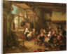 Interior with peasants drinking by Richard Brakenburg