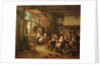 Interior with peasants drinking by Richard Brakenburg