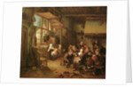 Interior with peasants drinking by Richard Brakenburg