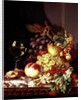 Still life with grapes and wine by Edward Ladell