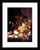 Still life with grapes and wine by Edward Ladell
