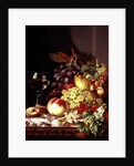Still life with grapes and wine by Edward Ladell