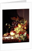 Still life with grapes and wine by Edward Ladell