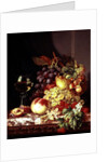 Still life with grapes and wine by Edward Ladell