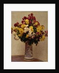 Chrysanthemums in a vase, 1873 by Ignace Henri Jean Fantin-Latour